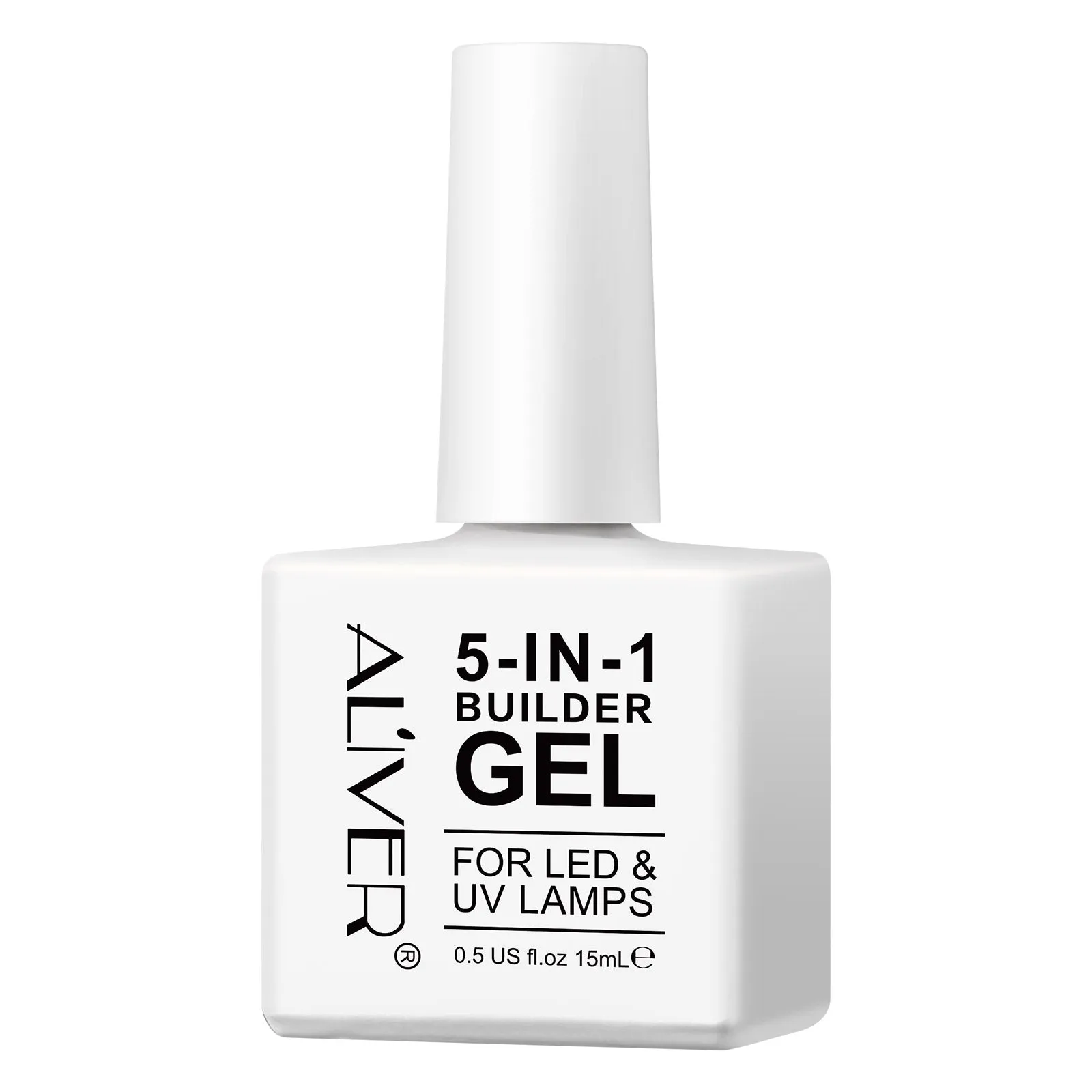 Aliver 5 in 1 Builder Gel for Nails, Pink/Clear/White