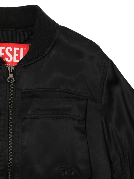 Diesel Kids   Viscose satin bomber jacket 
