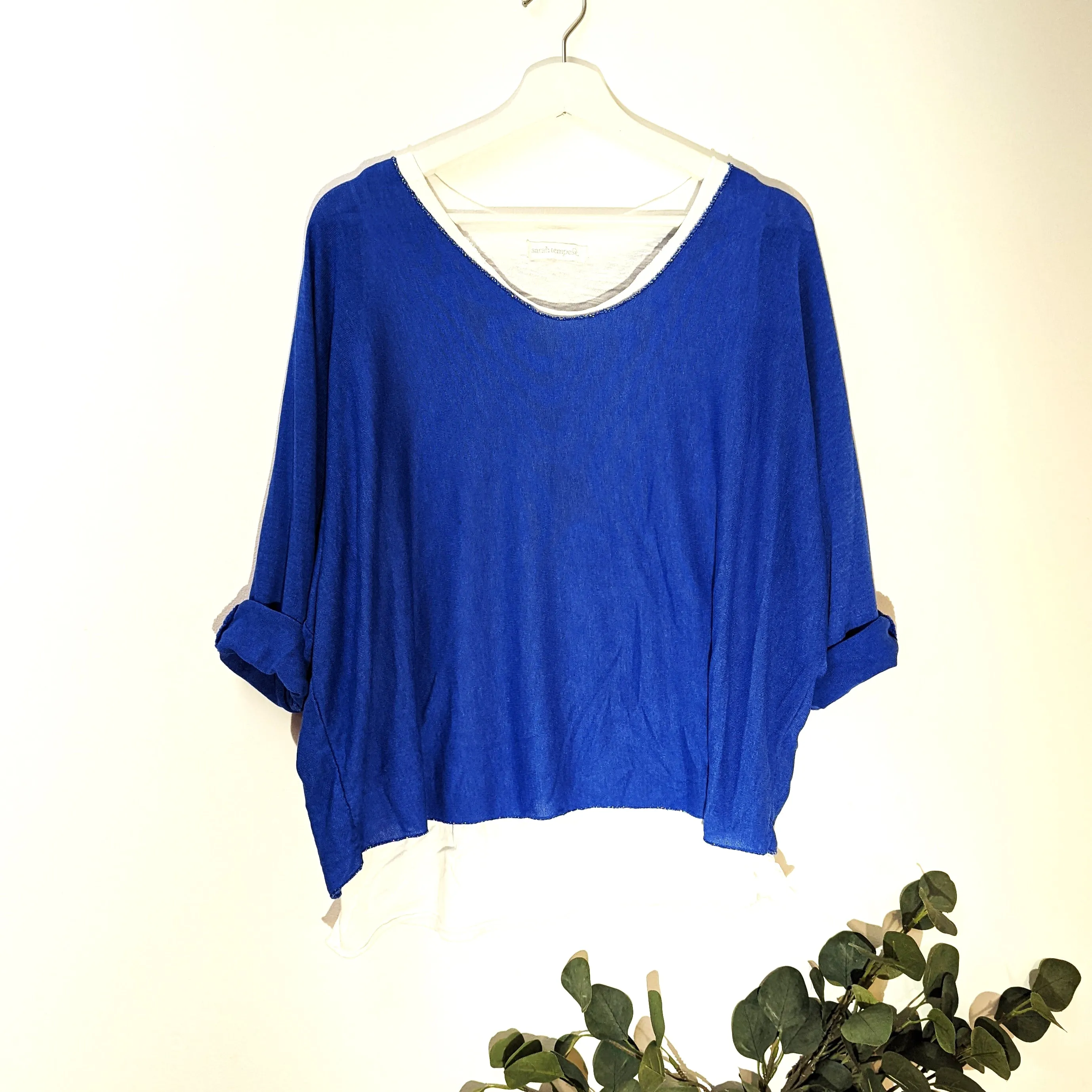 Double layer plain vest combo top (M)