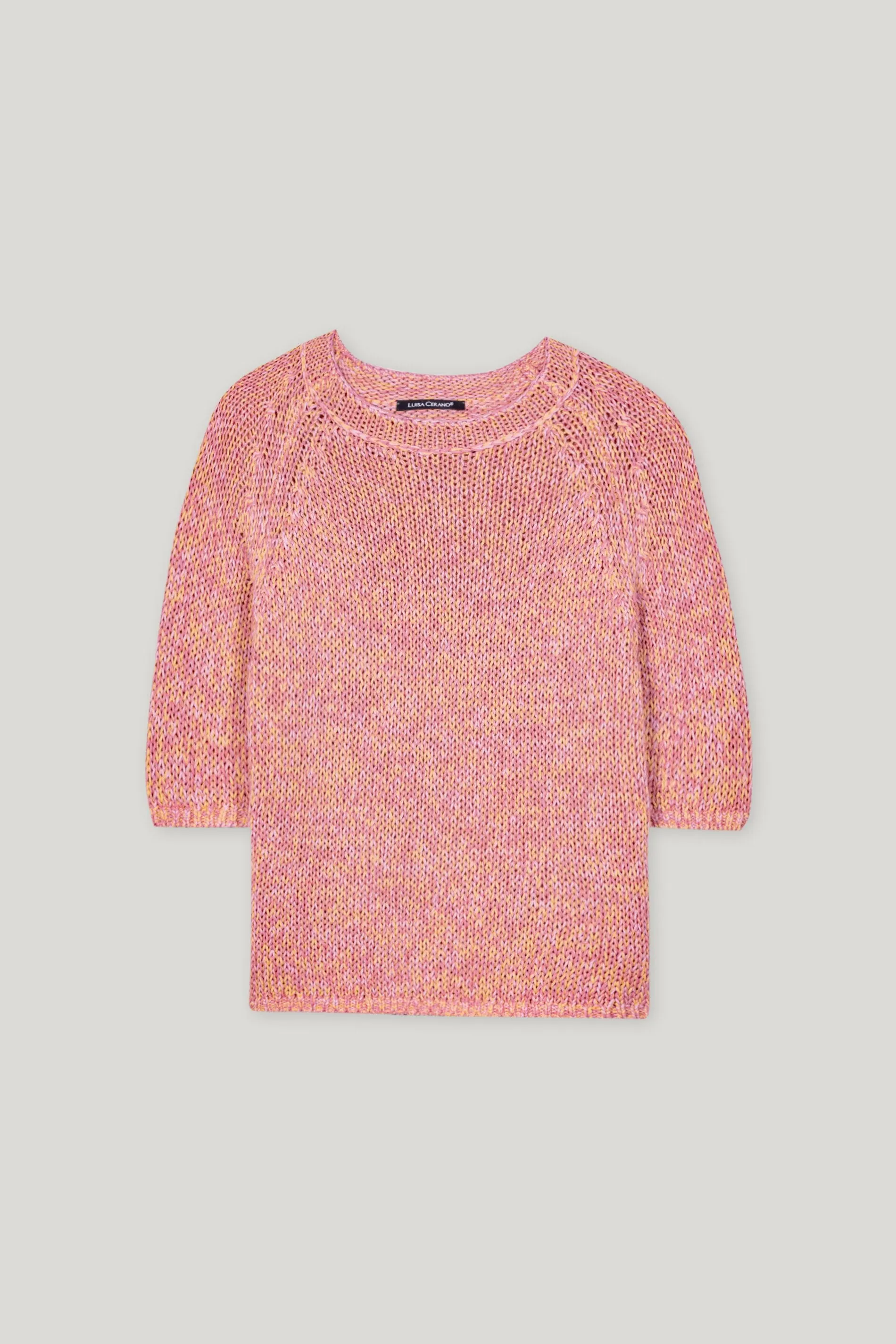 LUISA CERANO Pink & Orange Knitted top