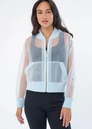 Sheer Bomber Jacket in Ice Blue - My Anorak