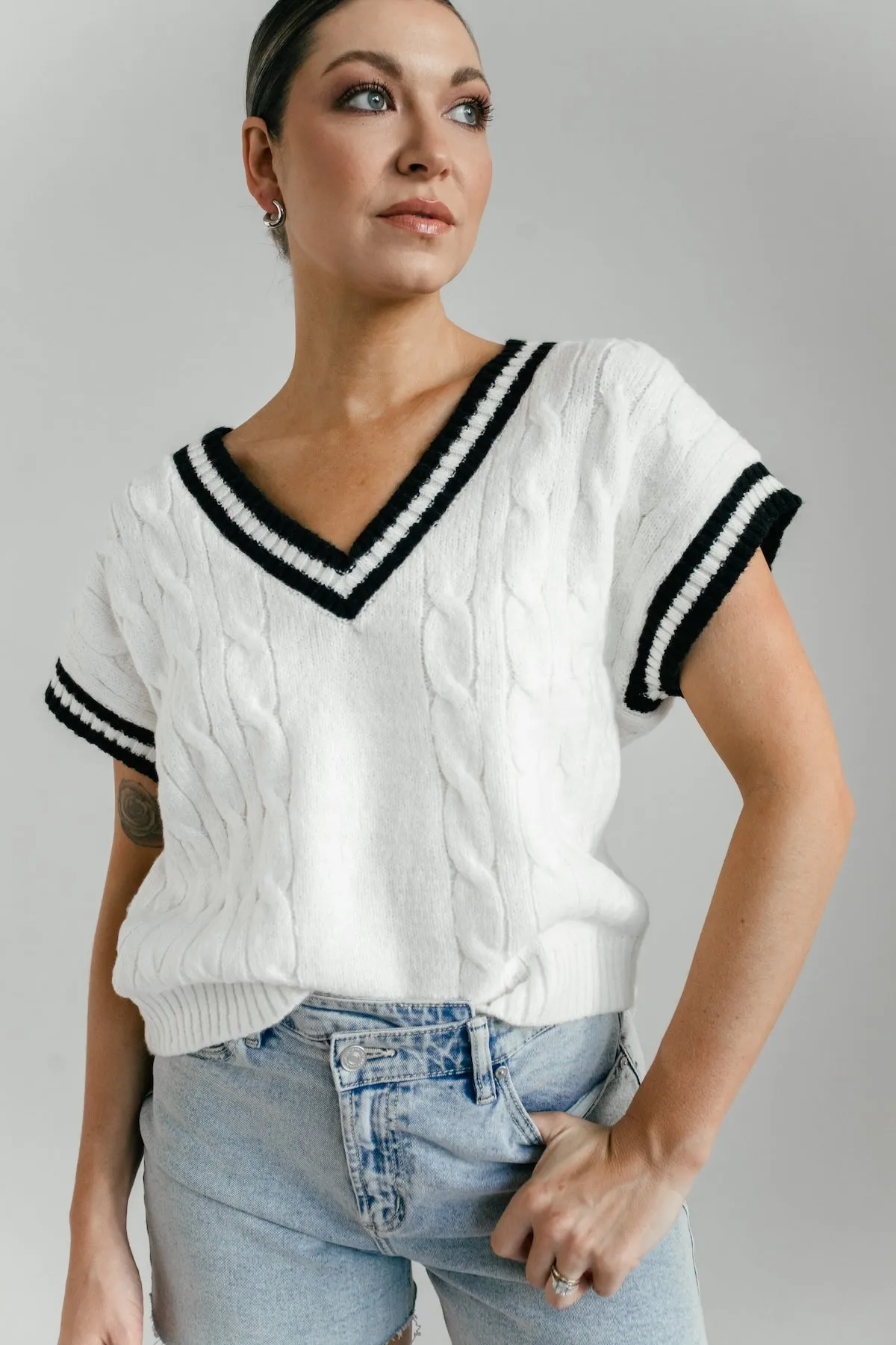 Stephanie Sweater Vest - Cream