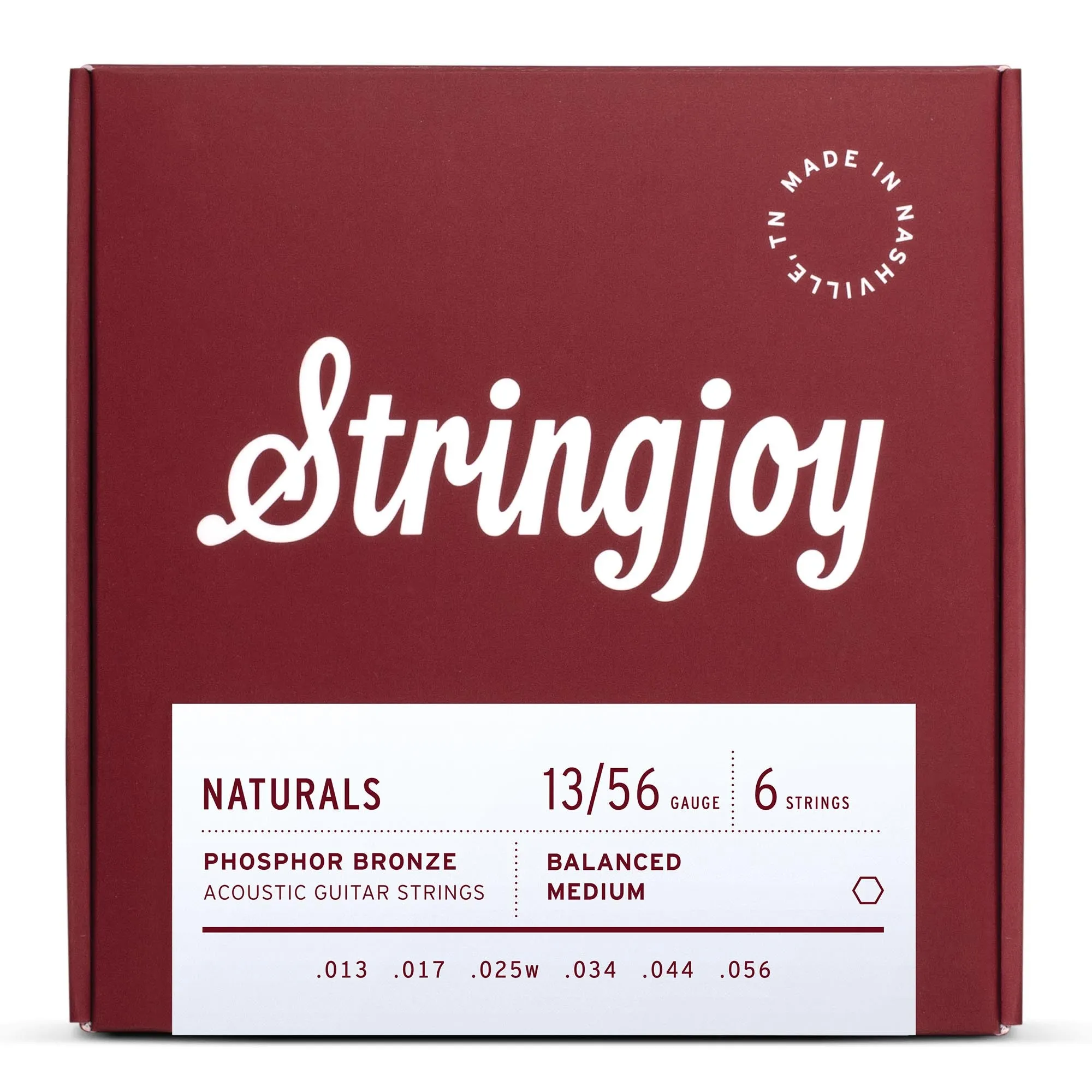 Stringjoy 13-56 Medium Acoustic Natural Bronze Strings