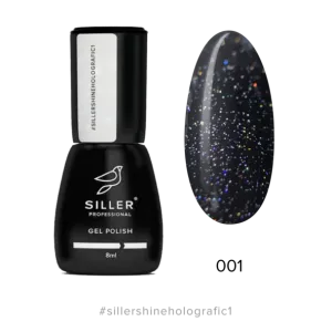 Top No Wipe SHINE Holographic №1 8 ml Siller